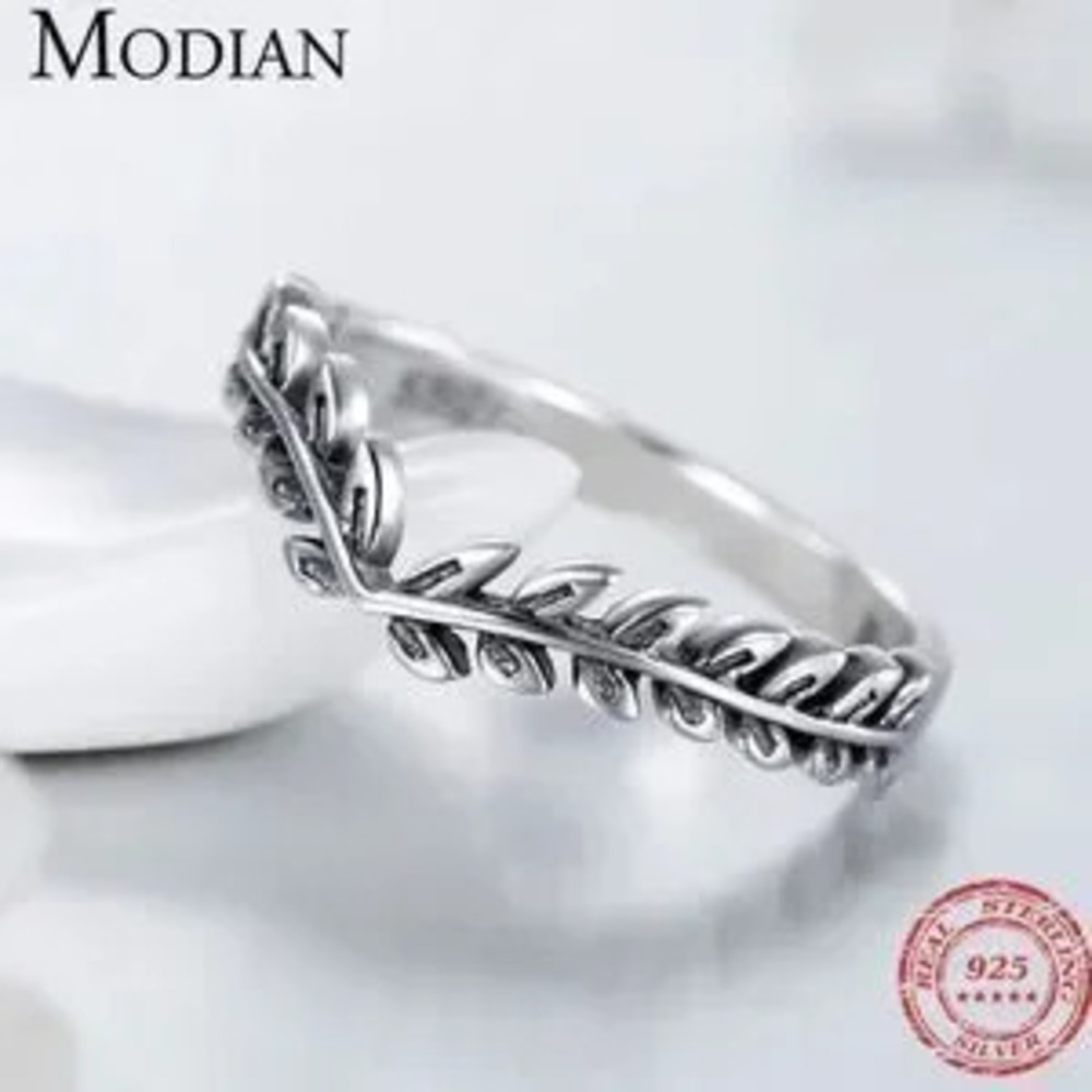 Sterling Silver Leaf Stackable Ring?size 6, 7, 8 - Picture 8 of 8